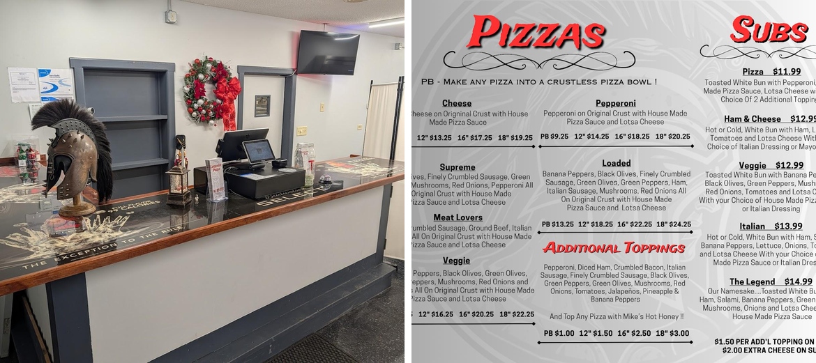 Legends Pizza Menu