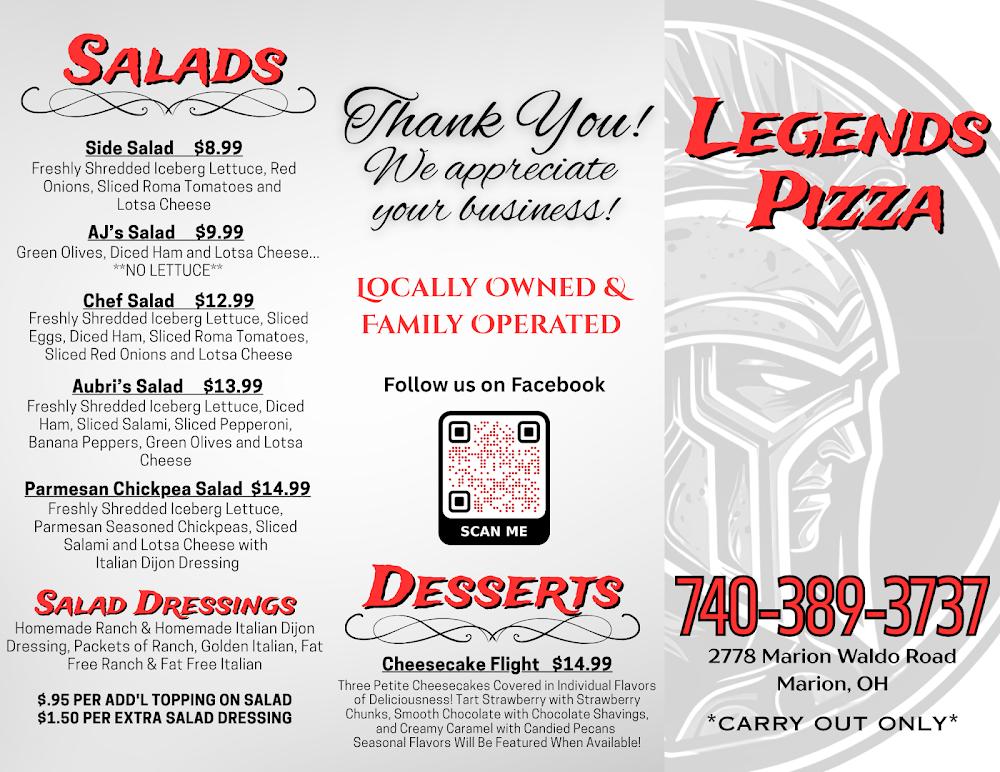 Legends Pizza Menu image 2